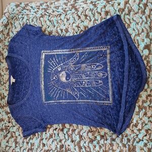 Lucky Brand Lucky Lotus flowy tee size small